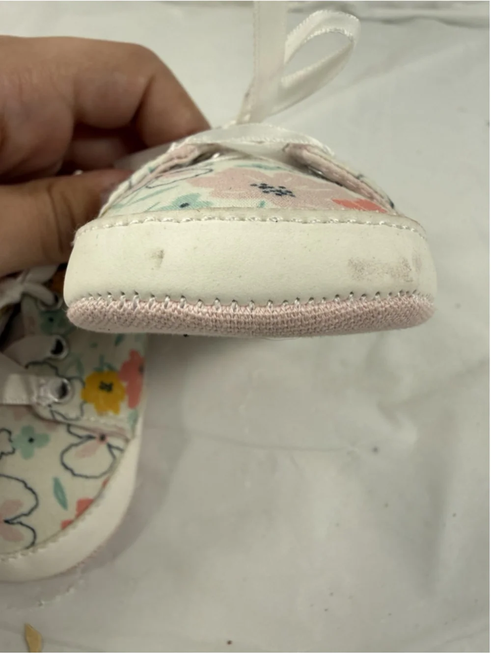 Baby Girl Size 0-3 Months Shoes With Bow Carter's Child Of Mine New